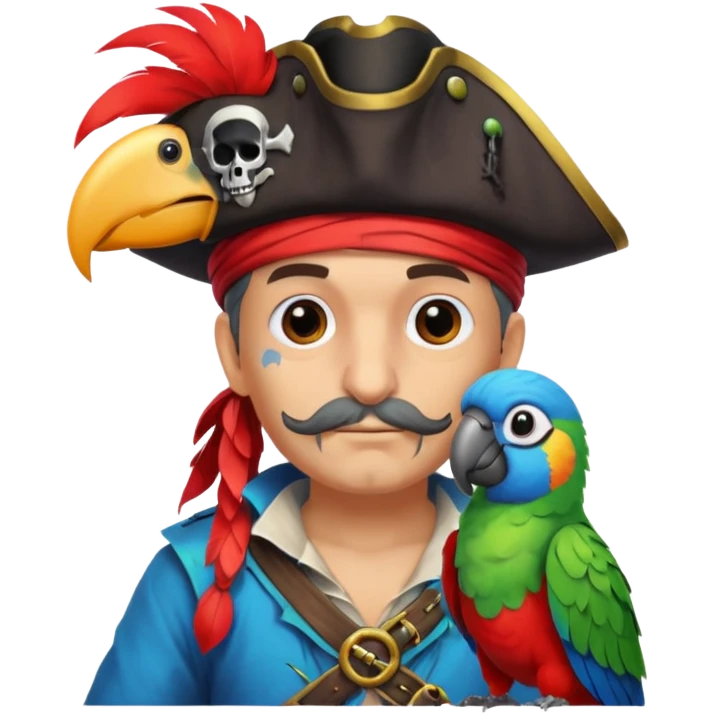 pirate and parrot emoji