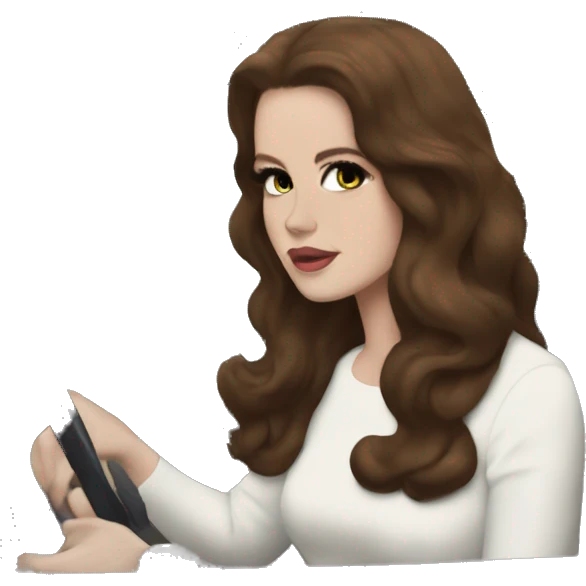 Lana del Rey in a car emoji