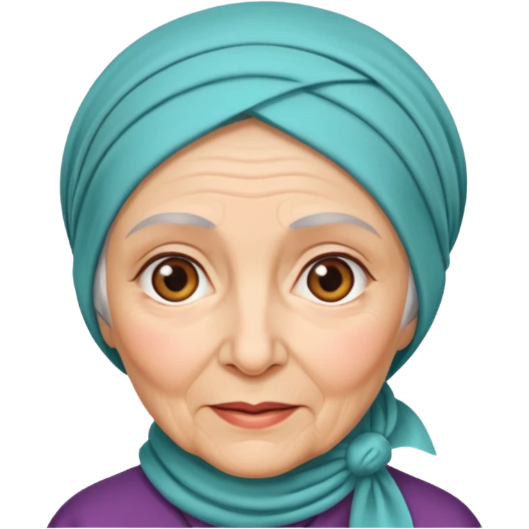 Bir baş örtülü büyükanne emoji