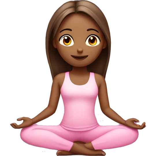 Pink girl in yoga  emoji