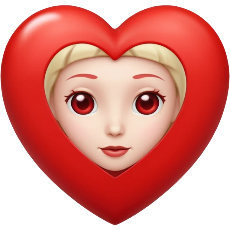 A red heart and a little one on the top left emoji