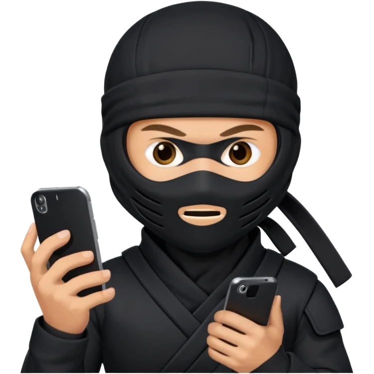 Ninja on his phone emoji