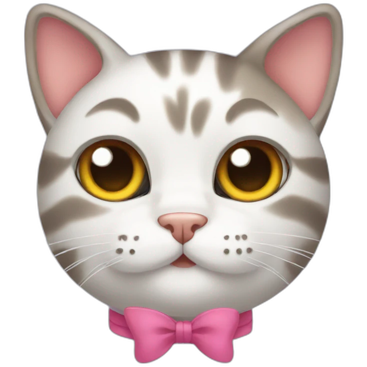 Cat have bow emoji