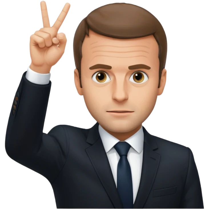 Emmanuel Macron qui fait un fuck   emoji