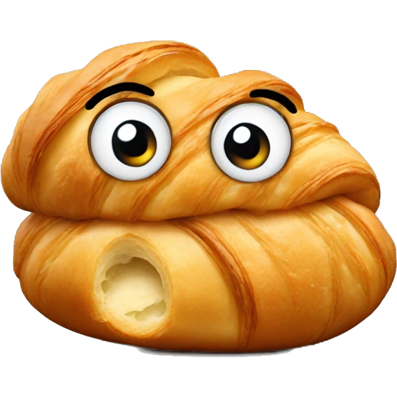 Croissant with eyes  emoji