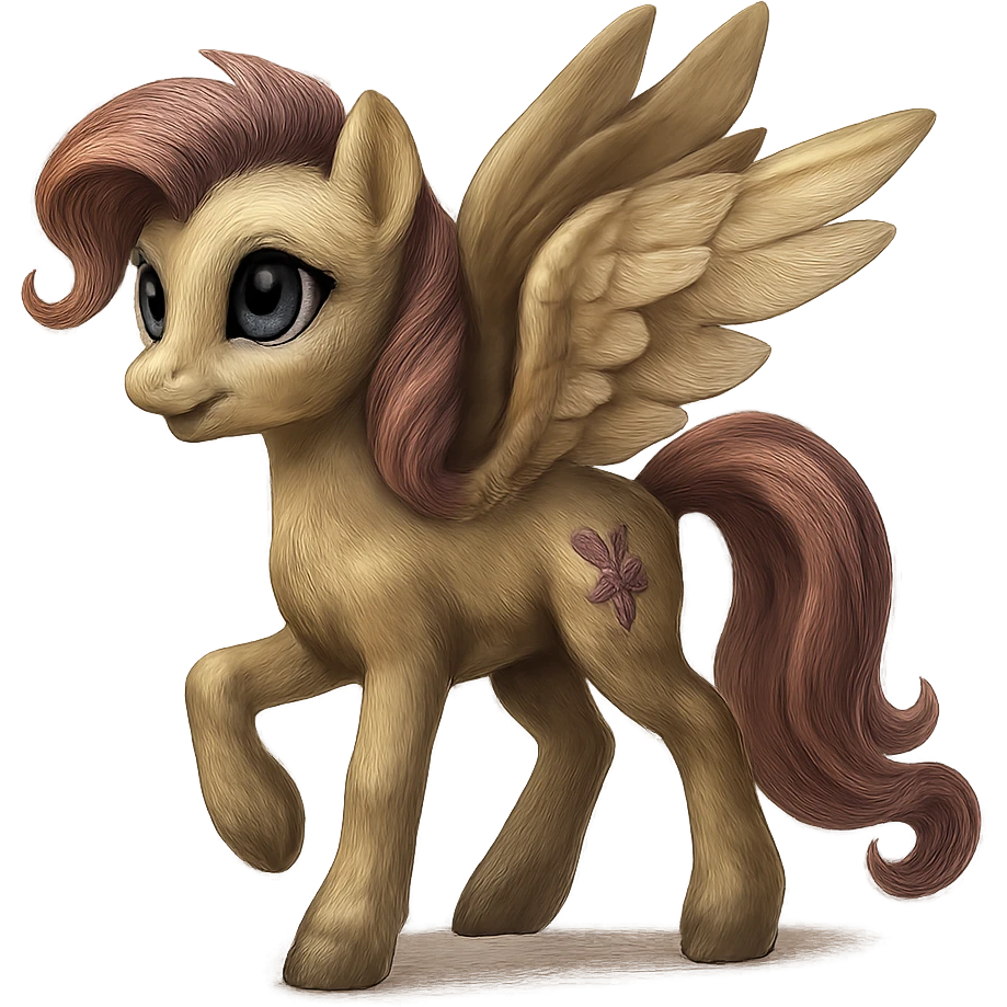 Remove the background and keep only Fluttershy in a realistic style, preserving transparency. emoji