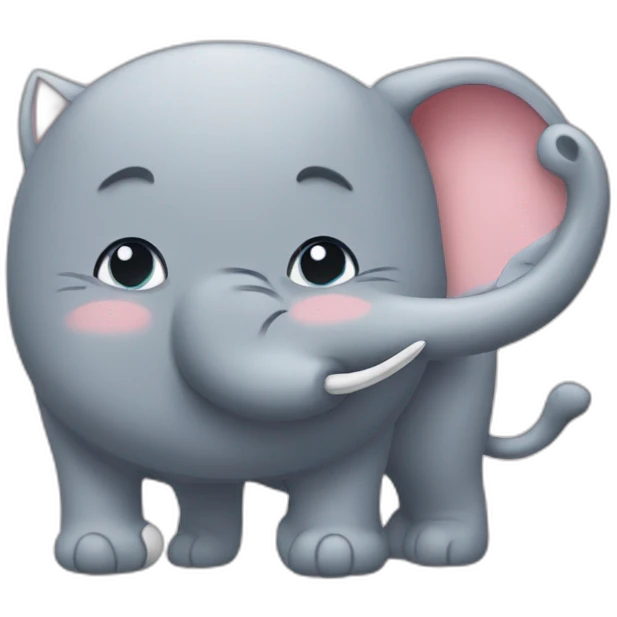 cat with elephant emoji