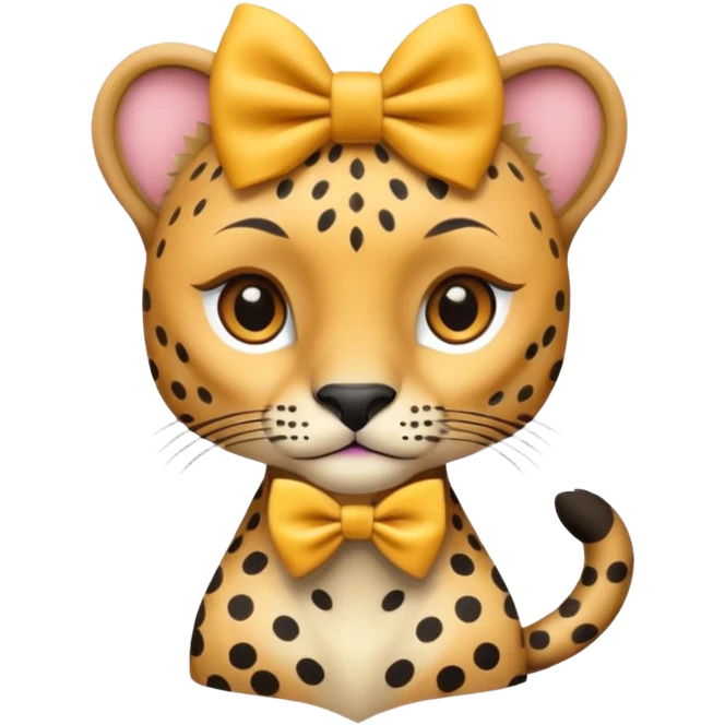Aesthetic cheetah a bow emoji