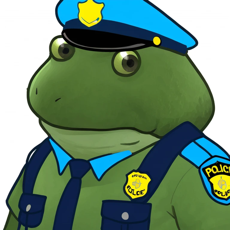 bufo in a police suit emoji