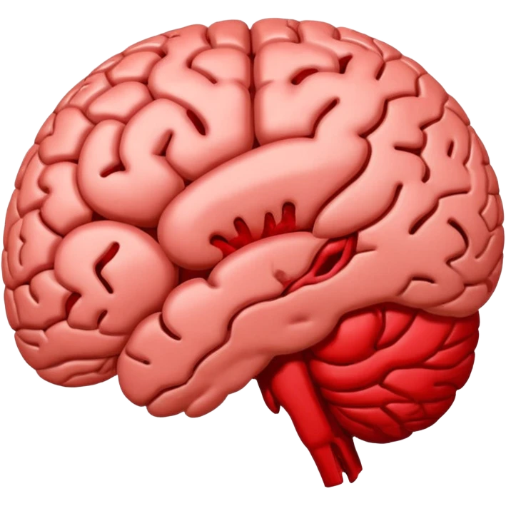 brain with red vessel ischemic emoji