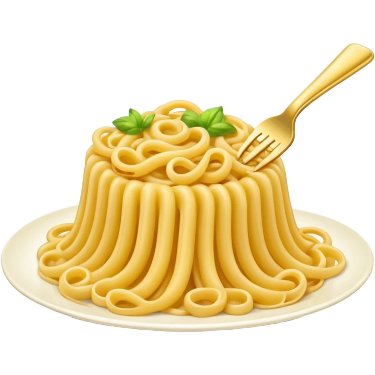 golden fork with a spaghetto around it emoji