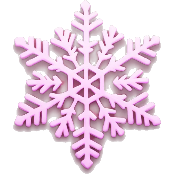 Pink snowflake emoji