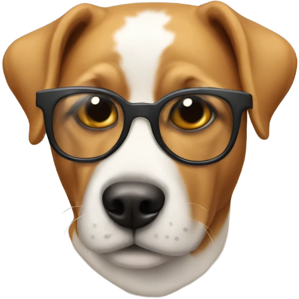Perro con lentes emoji