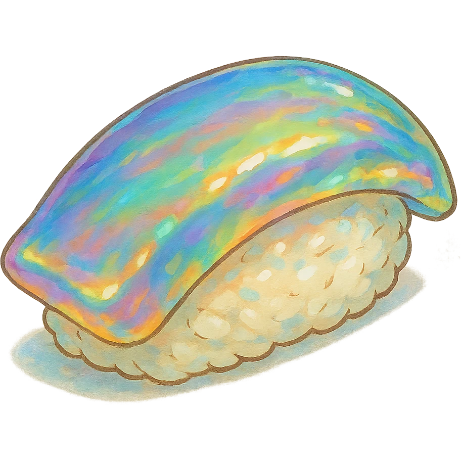 iridescent sushi emoji