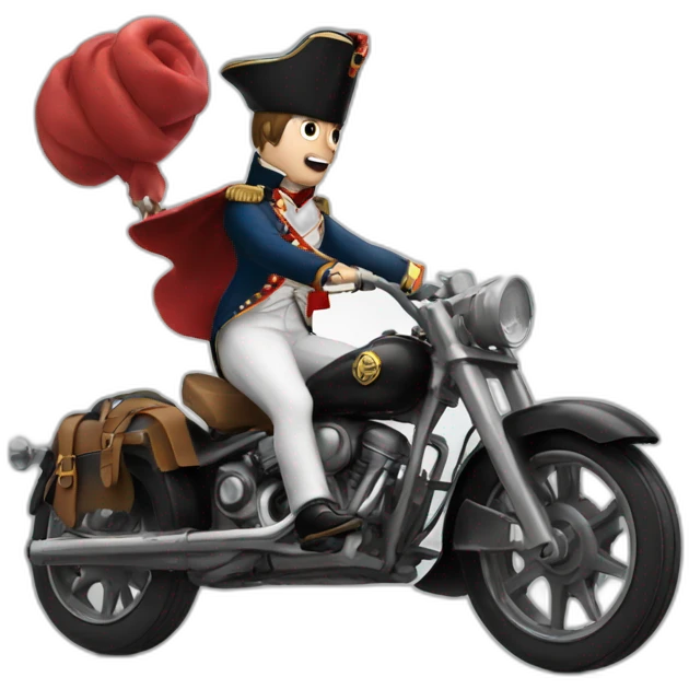 Napoleon who is doing a wheelie  emoji