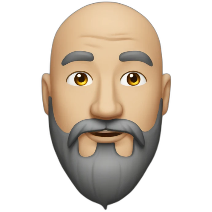 Tattooed beard man bald emoji