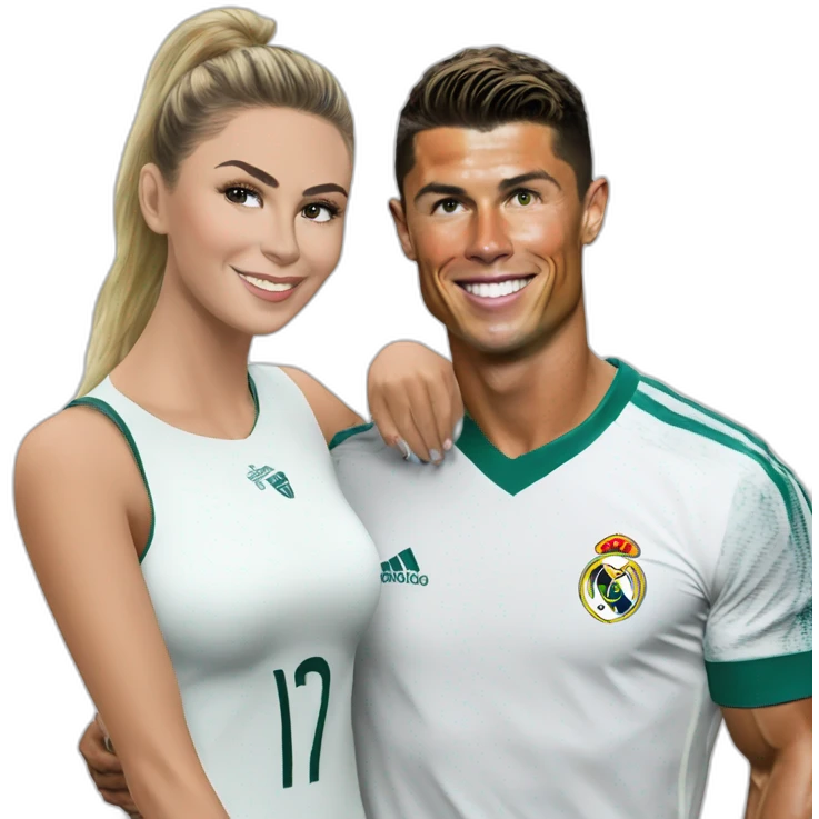 Cristiano Ronaldo  with Léna rhoades emoji