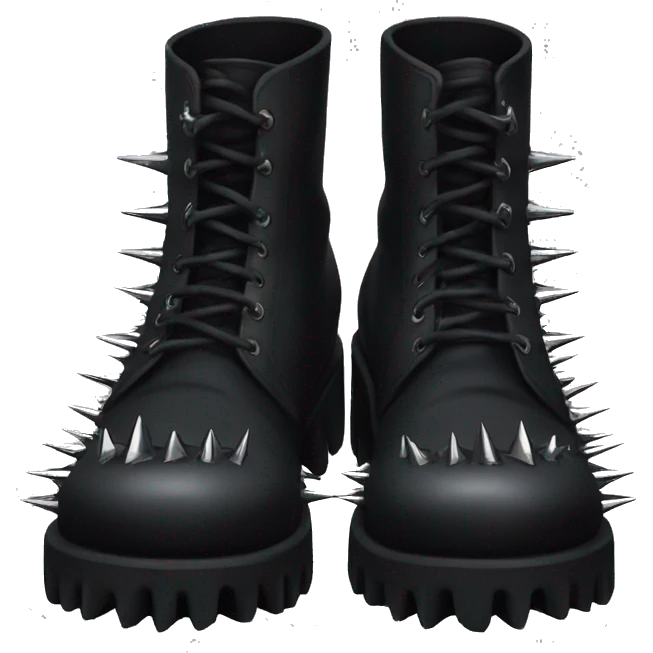 platform boots gothic with spikes emoji