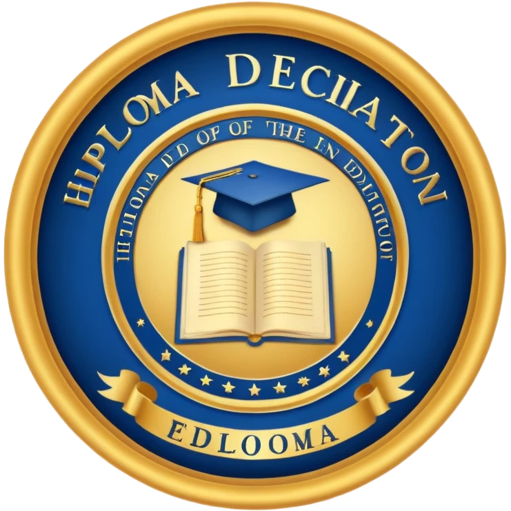 blue Diploma of Higher Education emoji
