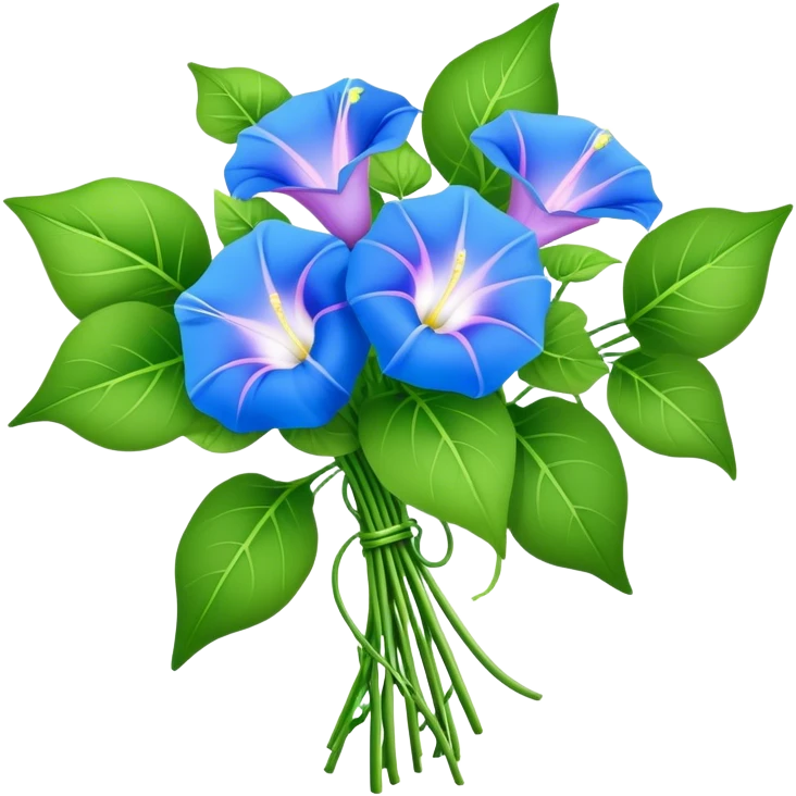Morning Glorysuper big bouquet, leaf emoji