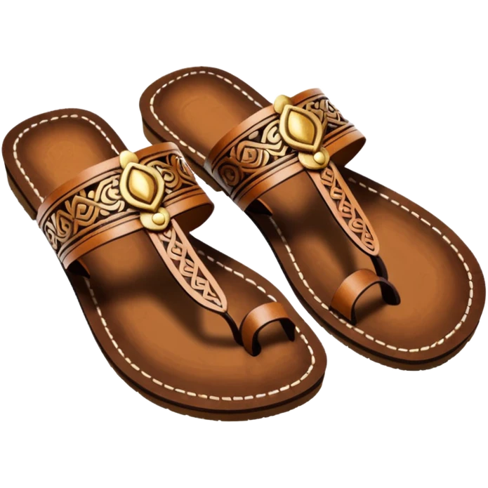 kolhapuri wooden chappal emoji