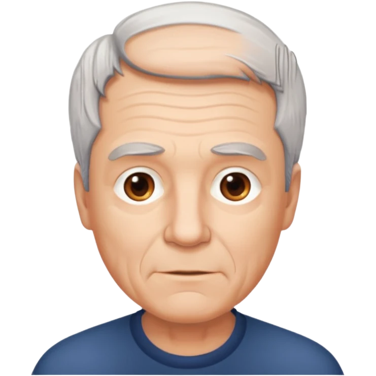 ahora hazme una hombre blanco viejito con el pelo corto y cafe oscuro emoji