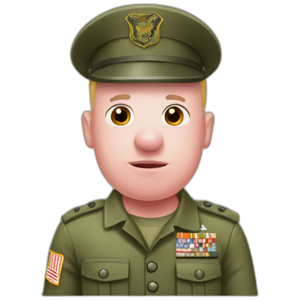 Pig military emoji