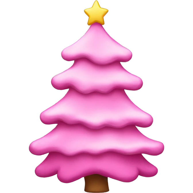pink christmas tree emoji