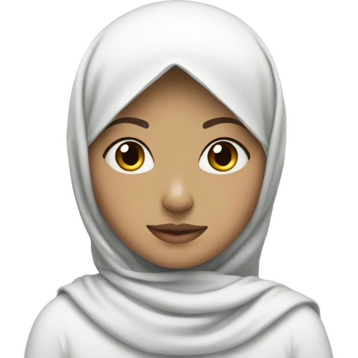 Girl in white hijab emoji