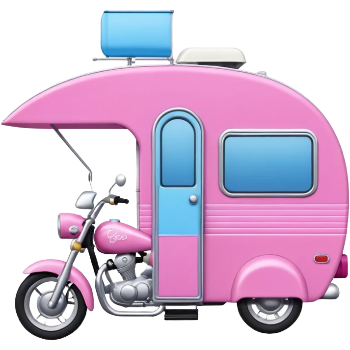 Barbie dream house Caravan-motorbike  emoji