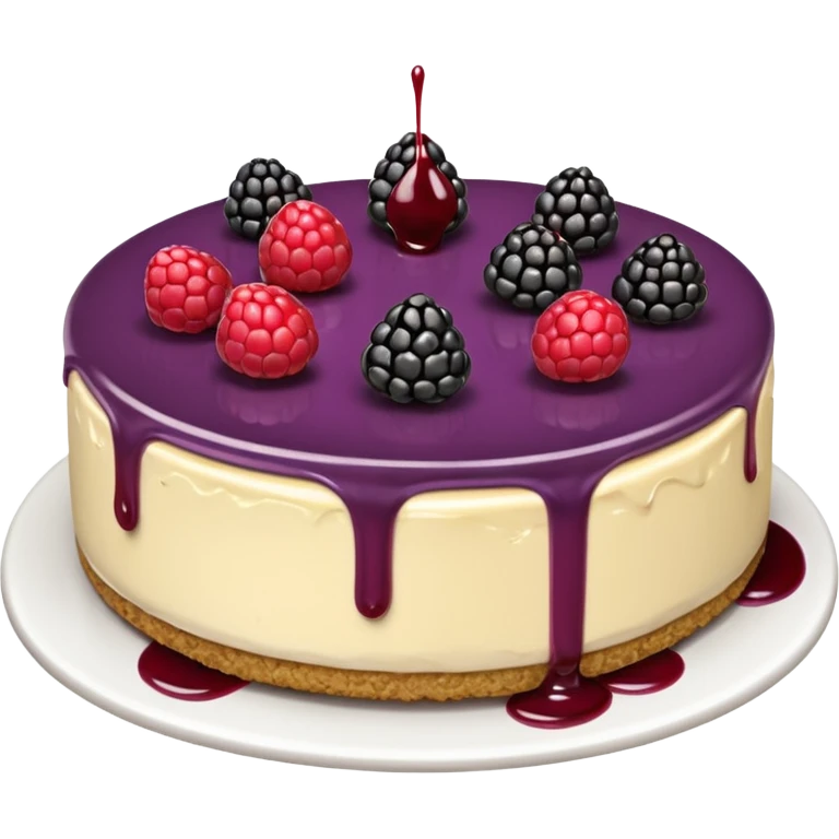 black berry cheese cake  emoji
