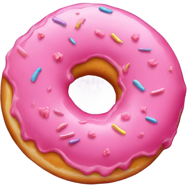 Pink donut emoji