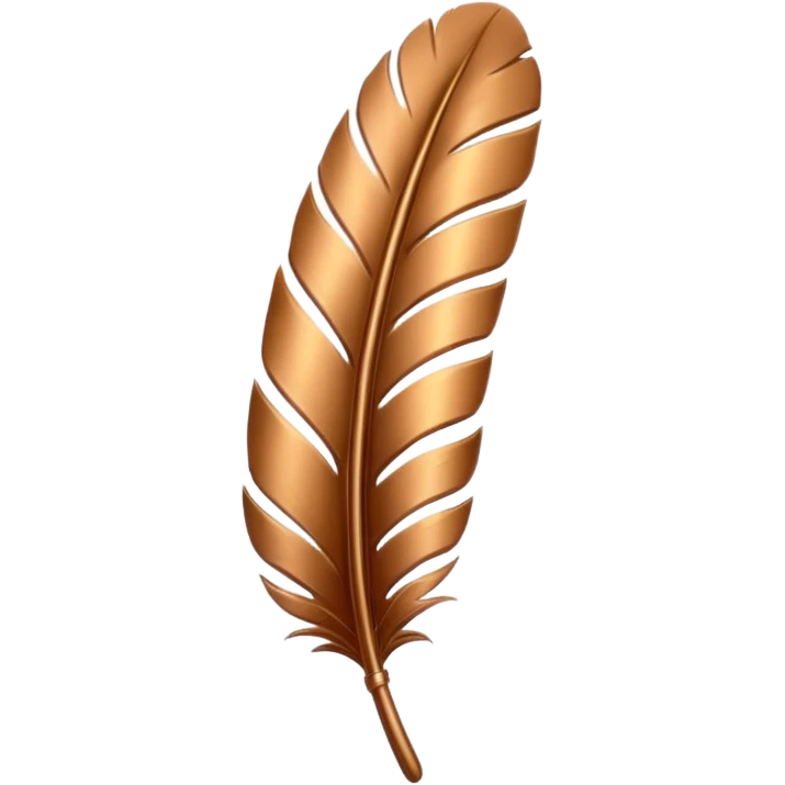 бронзовое перо emoji