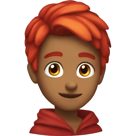 Corazon rojo naranjizo emoji