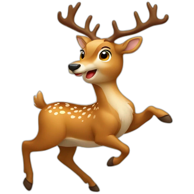 standing deer doing a russian dance emoji