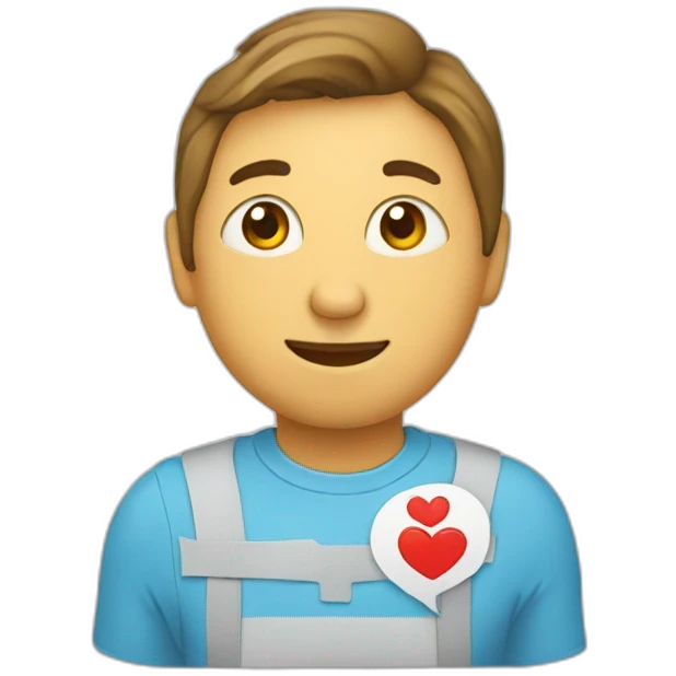 Un emoji pleure avec cœur  emoji
