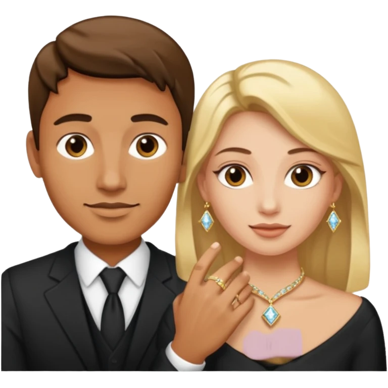 🤴🏻💍👸🏼 emoji