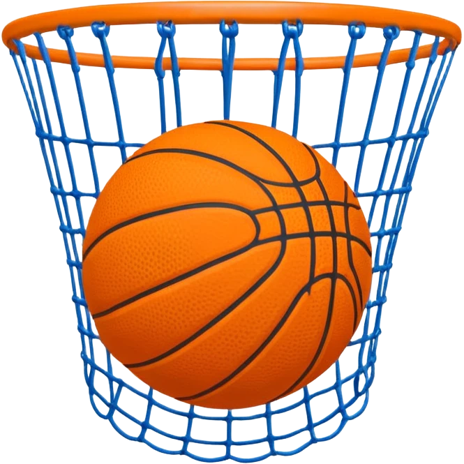 Basketball going through net emoji