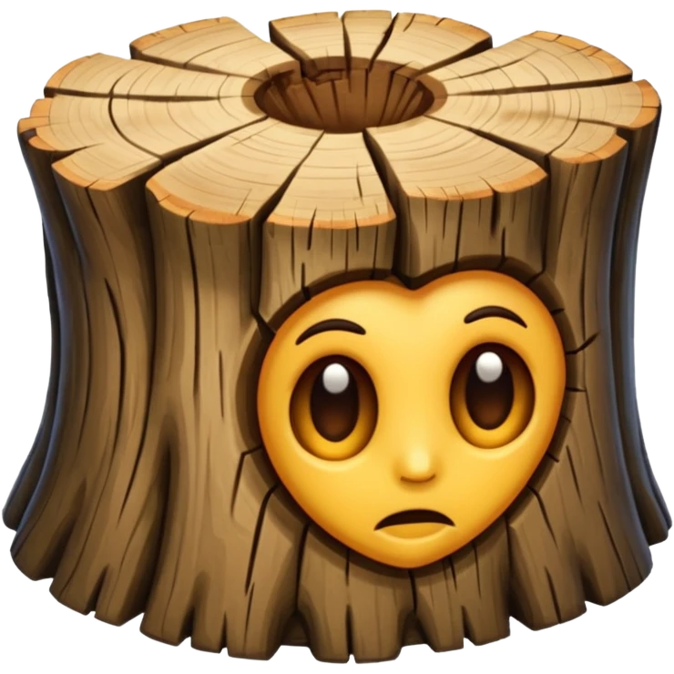 Madera cortada en tronco emoji