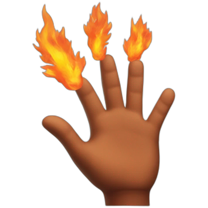 Mano fuego emoji