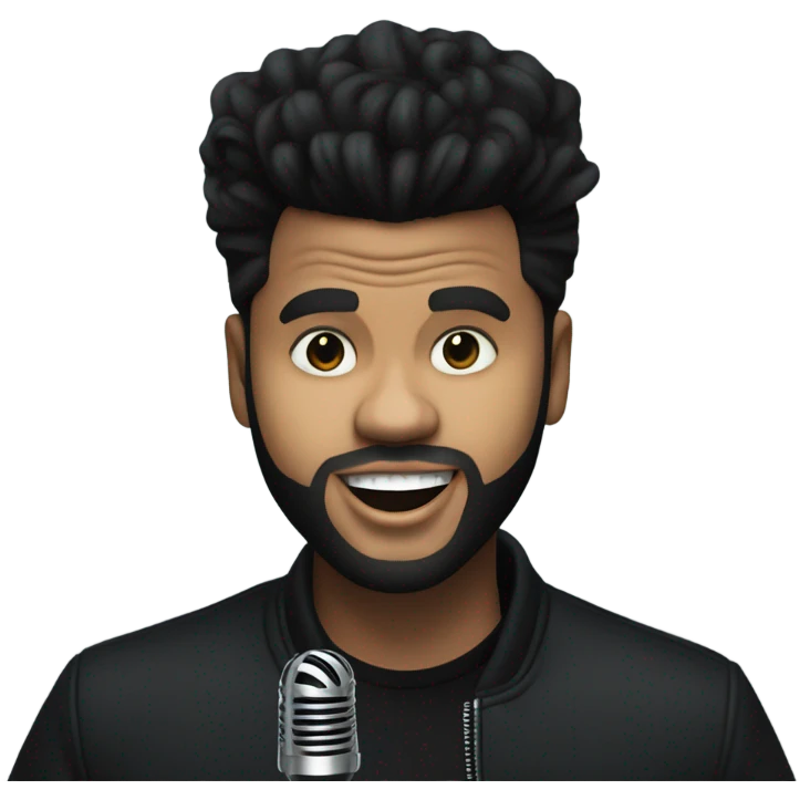 The weeknd, singing emoji
