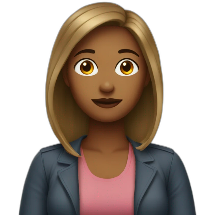 Femme au gros sien emoji