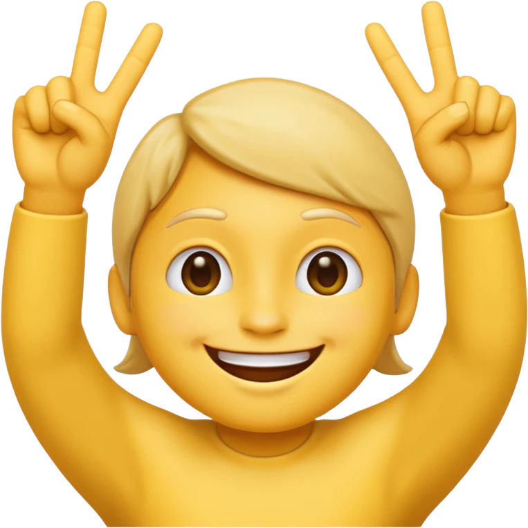 Can you make a smiling emoji that has 2 hands up with both middlefingers up? emoji