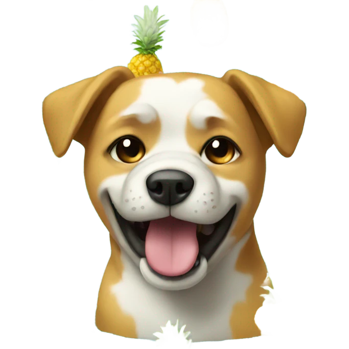 Dog with pineapple  emoji