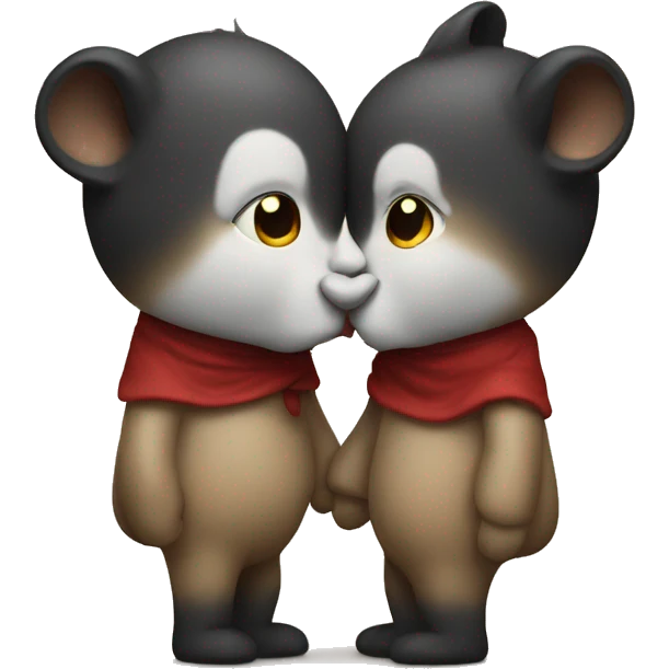 Kissing mousses emoji