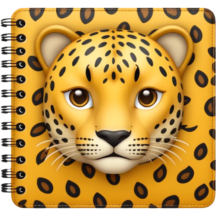 leopard patterned notebook emoji