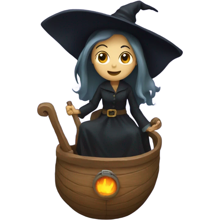 a witch in a ship emoji