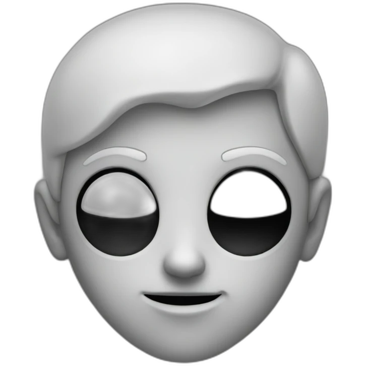 eyeless-noseless-earless-mouthless-colorless emoji