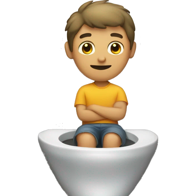 guy in toilet emoji