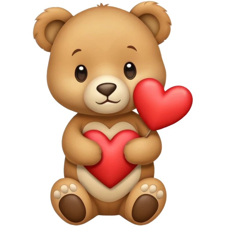 Oso con un corazón , que se tierno  emoji